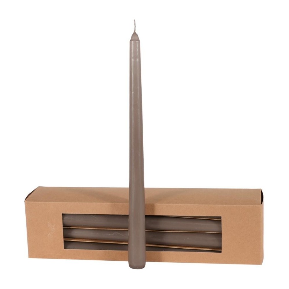 CANDELA CONICA H.300MM D.21MM. GRIGIO